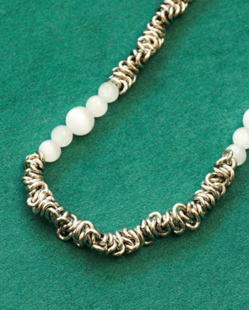 Vance Twisted Chain Beaded Necklace