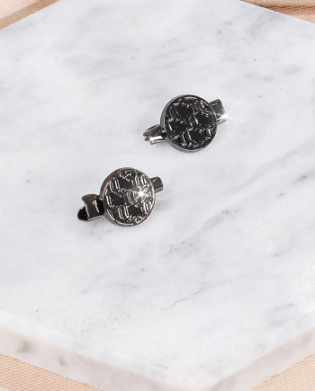 N MONOGRAM HIJAB PIN SET - BLACK