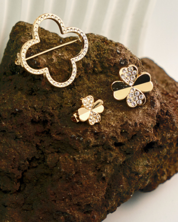 CLOVER PIN SET - LIGHT GOLD