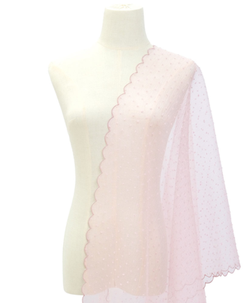 Anindya Scallop Selendang - Dusty Pink