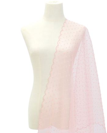 Anindya Scallop Selendang - Blush