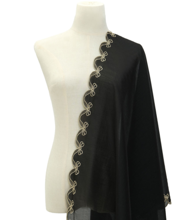 Arya Scallop Selendang - Black