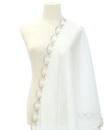 Arya Scallop Selendang - White