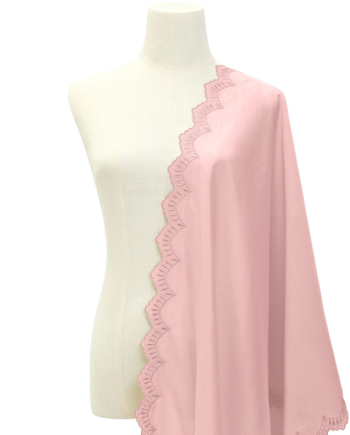 Thalita Embroidered Selendang - Dusty Pink