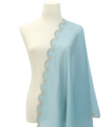 Arya Scallop Selendang - Blue Surf