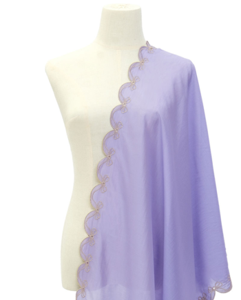 Arya Scallop Selendang - Periwinkle