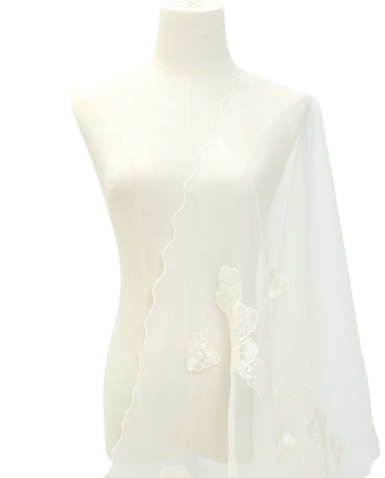 Kalsandra Sequin Selendang - Ivory