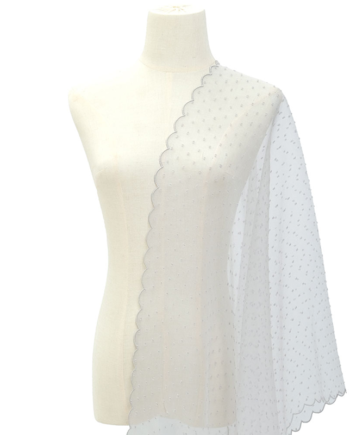 Anindya Scallop Selendang - Stone