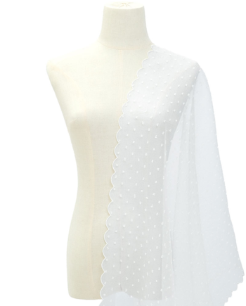 Anindya Scallop Selendang - Vanilla